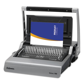 Fellowes® Galaxy 500 Electric Comb Binding System, 500 Sheets, 19.63 X 17.75 X 6.5, Gray freeshipping - TVN Wholesale